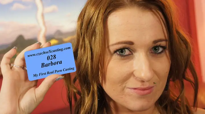 Ginger Barbora no seu primeiro casting porno