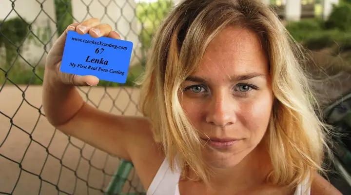 Lenka no seu primeiro casting porno