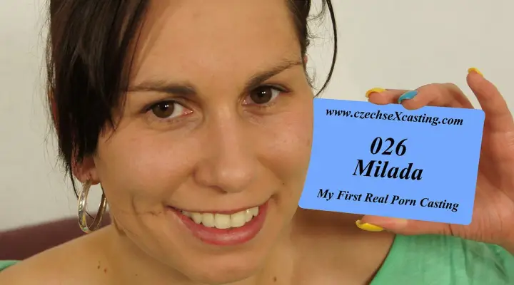 Fata sportivă Milada și primul ei casting porno